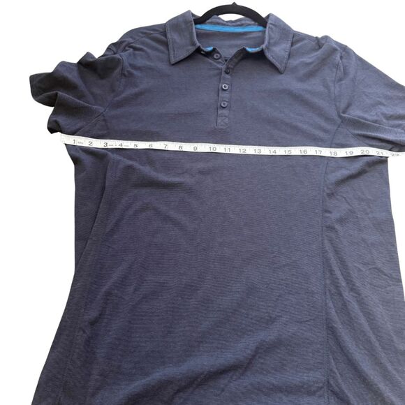 Hylete Men's‎ Short Sleeve Bamboo Rayon Blend Stretch Icon II Polo  Navy Large - Picture 4 of 6